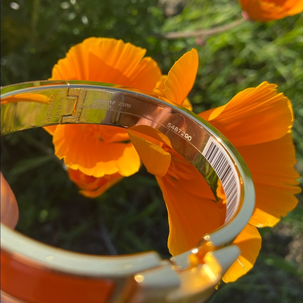 👑🍊 SOLD - HERMÈS Clic H Bracelet Size PM 🍊👑 - Picture 5 of 14